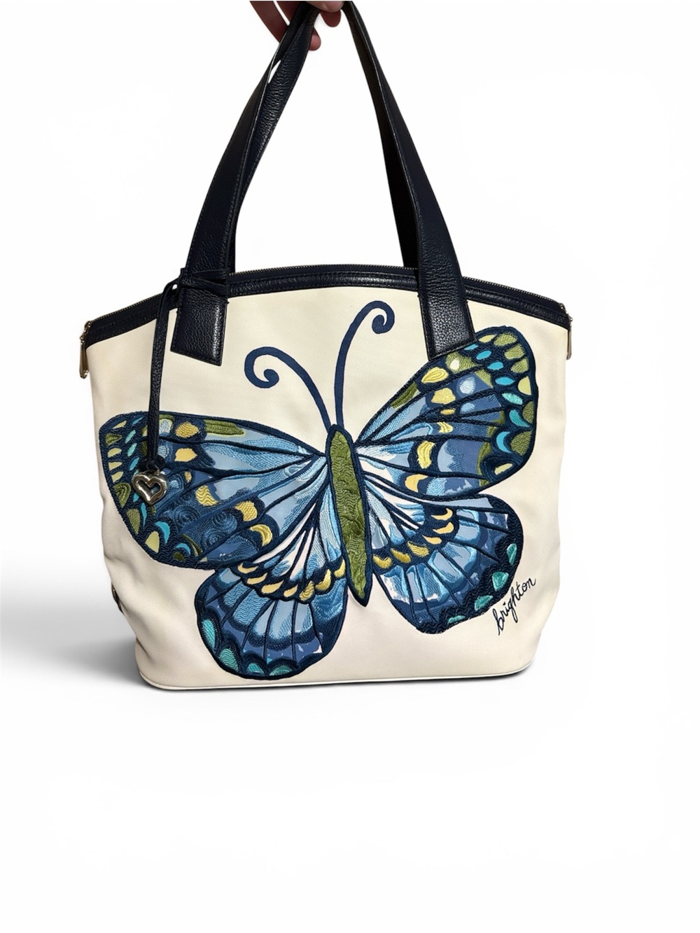 Brighton Flutter water garden tote handbag